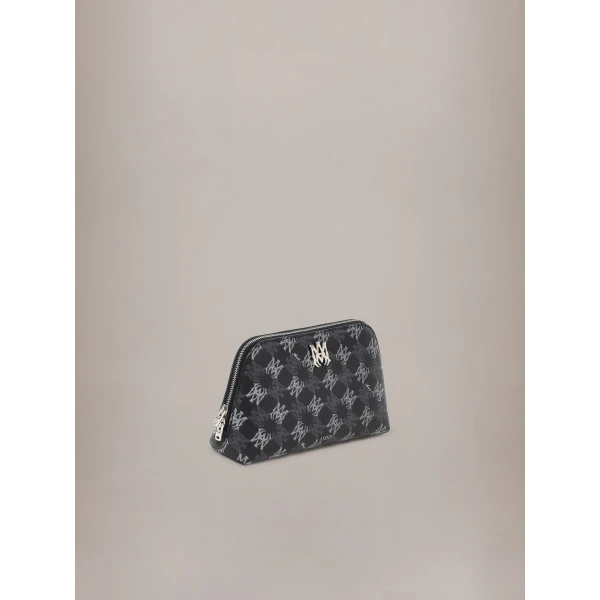Amiri MA Quad Canvas Micro Cosmetic Bag in Black, view 3 | Wallets & Purses | Coveti