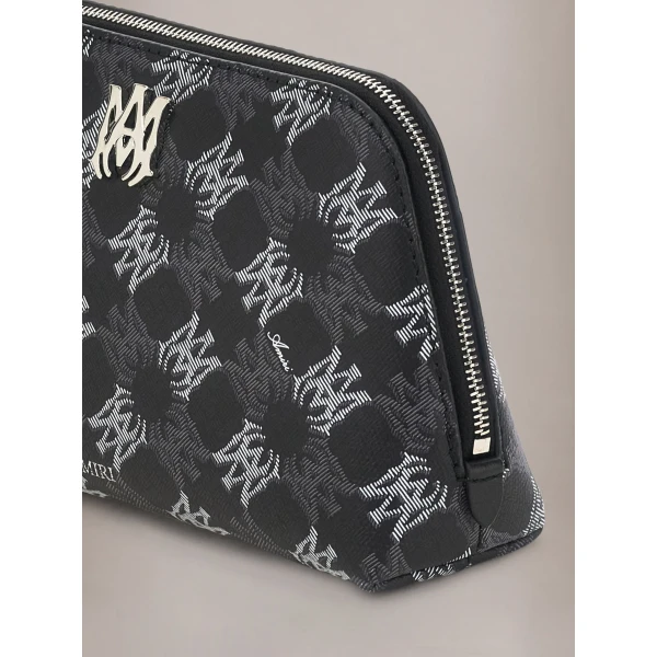 Amiri MA Quad Canvas Micro Cosmetic Bag in Black, view 4 | Wallets & Purses | Coveti