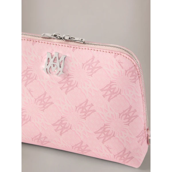 Amiri MA Quad Canvas Micro Cosmetic Bag in Pink, view 3 | Wallets & Purses | Coveti