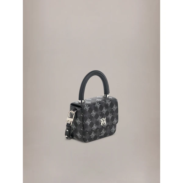 Amiri MA Quad Canvas Micro MA Bag in Black, view 3 | Mini Bags | Coveti