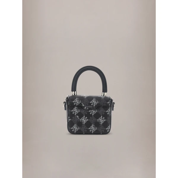 Amiri MA Quad Canvas Nano MA Bag in Black, view 2 | Mini Bags | Coveti