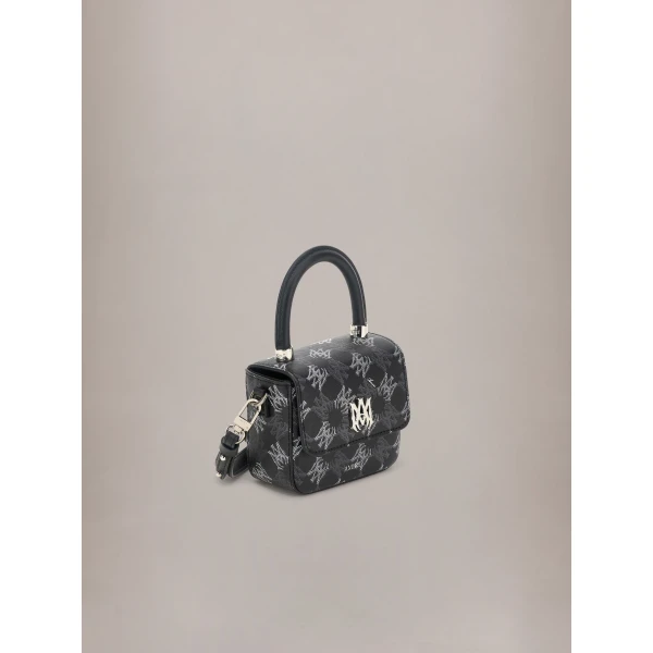 Amiri MA Quad Canvas Nano MA Bag in Black, view 3 | Mini Bags | Coveti