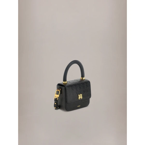 Amiri MA Quad Leather Micro MA Bag in Black, view 3 | Mini Bags | Coveti