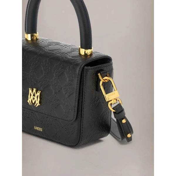 Amiri MA Quad Leather Micro MA Bag in Black, view 4 | Mini Bags | Coveti