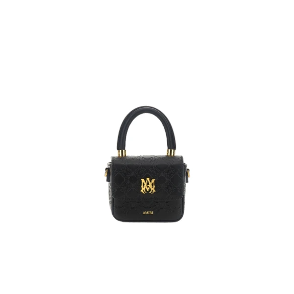 Amiri MA Quad Leather Nano MA Bag in Black | Mini Bags | Coveti