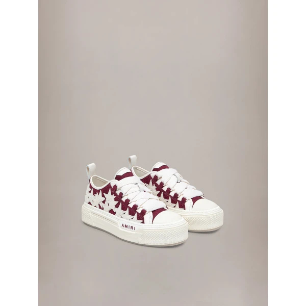Amiri MA Quad Stars Court Low Sneakers in Aged Port, view 2 | Sneakers | Coveti