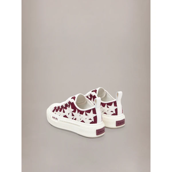 Amiri MA Quad Stars Court Low Sneakers in Aged Port, view 4 | Sneakers | Coveti