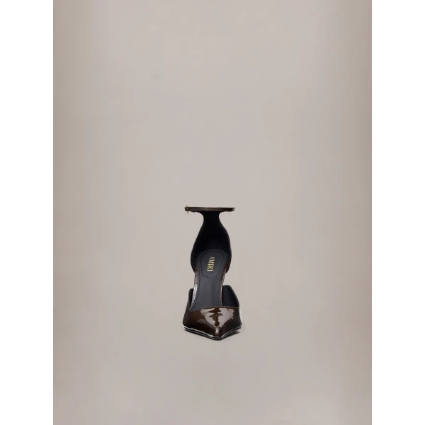 Amiri MA Stiletto Pumps in Dark Brown, view 3 | Heels | Coveti