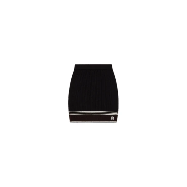 MA Stripe Mini Skirt in Black
