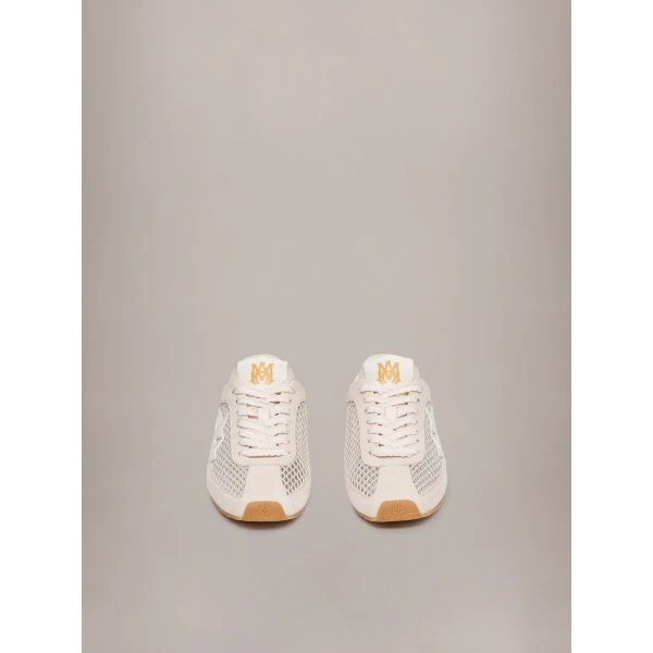 Amiri Mesh Pacific Flat Sneakers in Alabaster, view 3 | Sneakers | Coveti