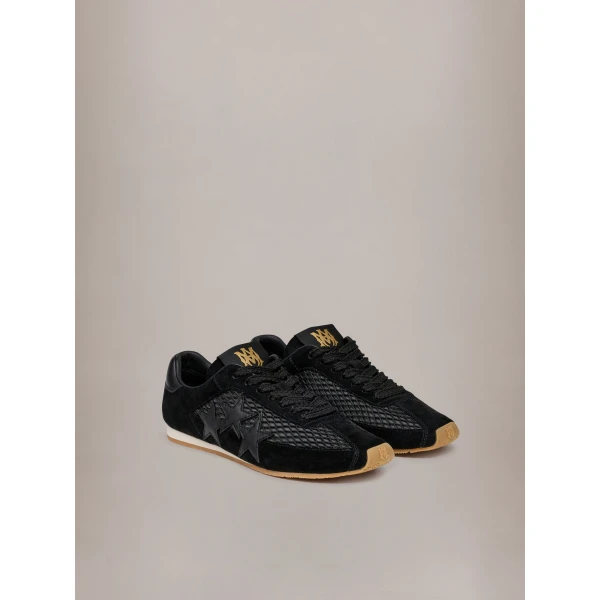 Amiri Mesh Pacific Flat Sneakers in Black, view 2 | Sneakers | Coveti