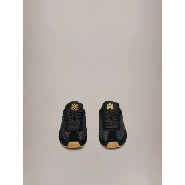 Amiri Mesh Pacific Flat Sneakers in Black, view 3 | Sneakers | Coveti