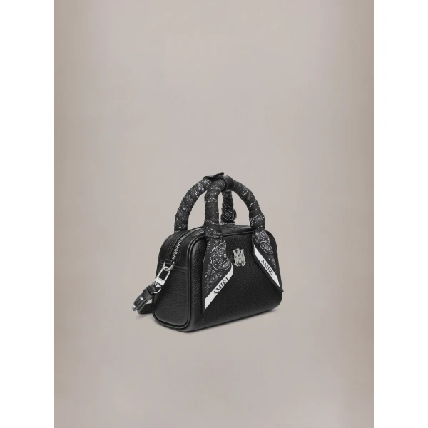 Amiri Micro Bowling Bag in Black, view 3 | Mini Bags | Coveti