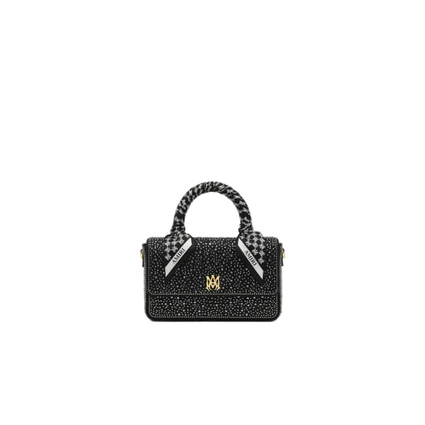 Micro Long MA Crystal Bag in Black