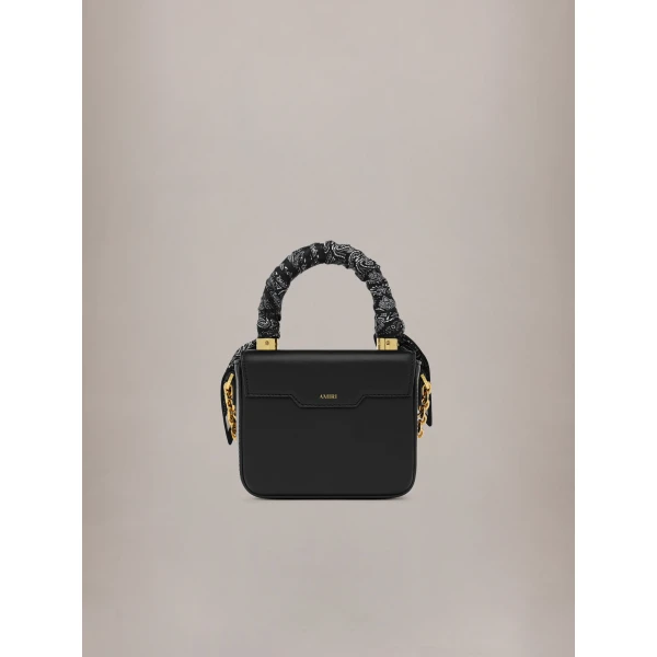 Amiri Micro MA Bag with Chain Handle in Black, view 2 | Mini Bags | Coveti