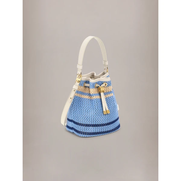 Amiri Micro MA Bucket Bag in Blue, view 2 | Bucket Bags | Coveti