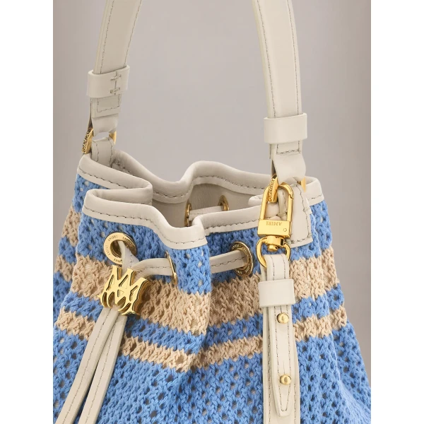 Amiri Micro MA Bucket Bag in Blue, view 3 | Bucket Bags | Coveti