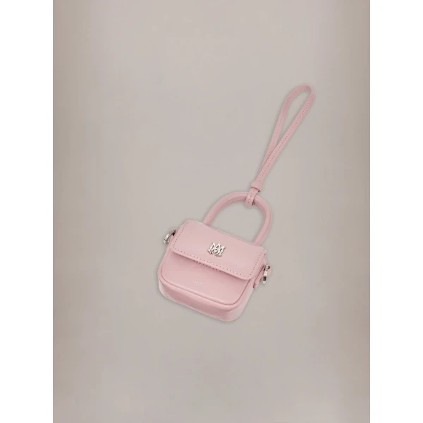 Amiri Micro MA Charm in Pink, view 2 | Bag charms | Coveti