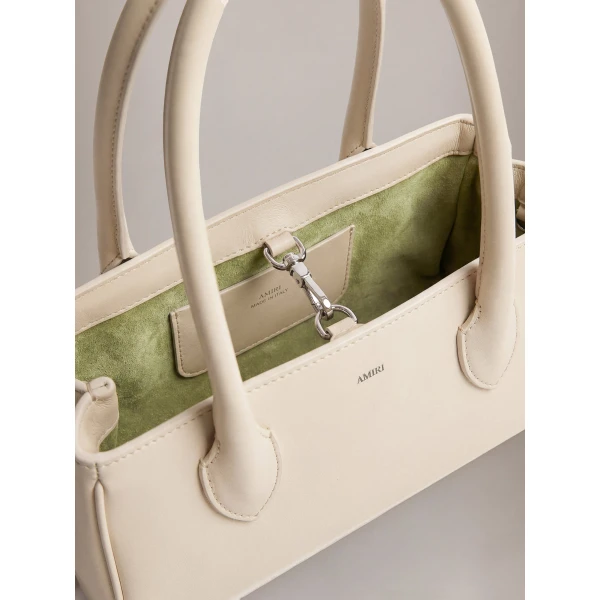 Amiri Mini Honey Bag in Winter White, view 3 | Mini Bags | Coveti