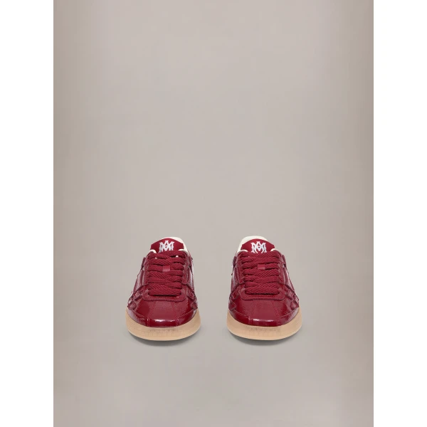 Amiri Pacific Bones Sneakers in Red Rose, view 3 | Sneakers | Coveti
