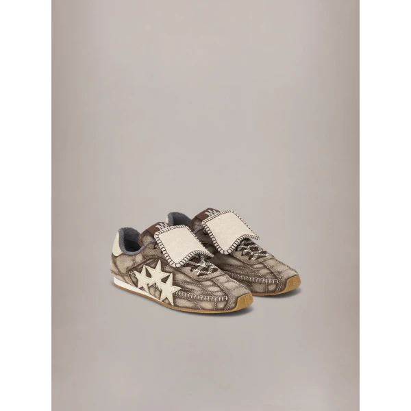 Amiri Pacific Flat Sneakers in Brown, view 2 | Sneakers | Coveti