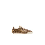 Amiri Python Embossed Coastline Sneakers in Brown | Sneakers | Coveti