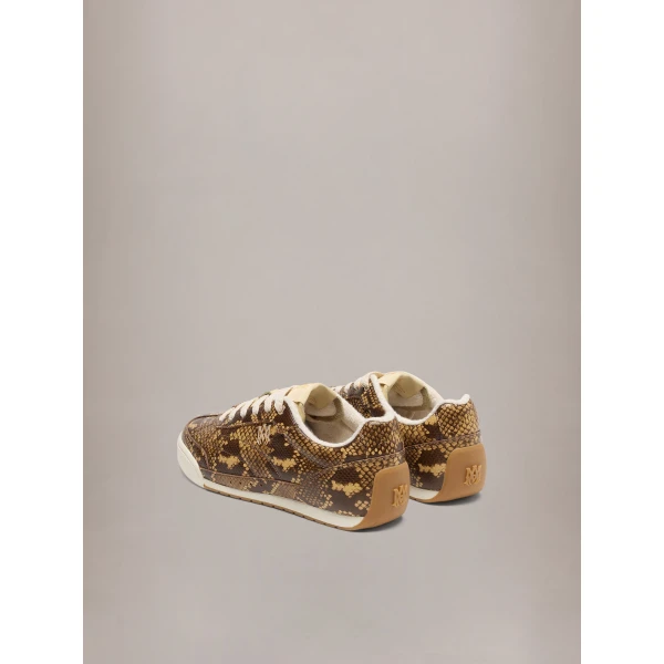 Amiri Python Embossed Coastline Sneakers in Brown, view 4 | Sneakers | Coveti