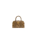 Amiri Python Embossed MA Bowling Bag in Brown | Totes & Top-Handle Bags | Coveti