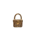 Amiri Python Embossed Micro MA Bag in Brown | Mini Bags | Coveti
