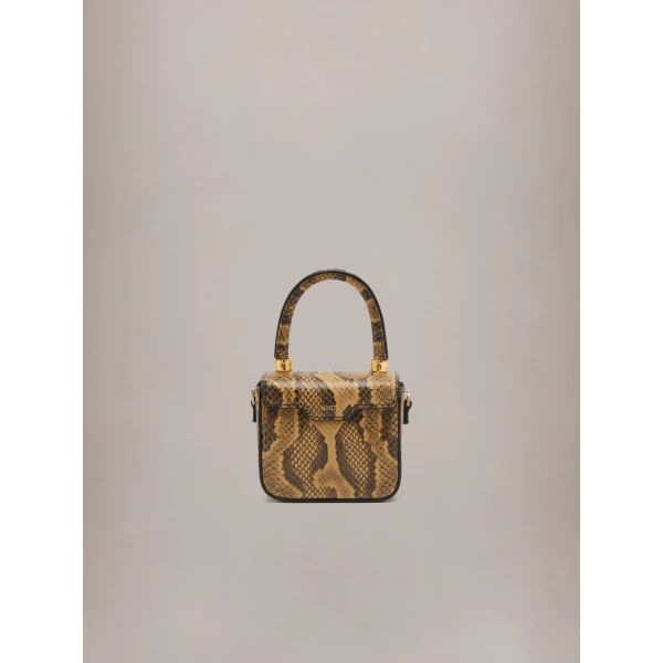 Amiri Python Embossed Nano MA Bag in Brown, view 2 | Mini Bags | Coveti