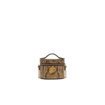 Amiri Python Embossed Nano Vanity Bag in Brown | Mini Bags | Coveti