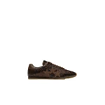 Amiri Python Embossed Pacific Flat Sneakers in Brown | Sneakers | Coveti