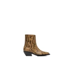 Amiri Python Embossed Print Ryder Boot in Brown | Boots | Coveti