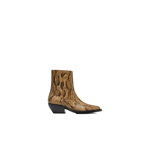 Amiri Python Embossed Print Ryder Boot in Brown | Boots | Coveti