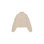 Amiri Script Fleece Pullover in Alabaster | Jackets | Coveti