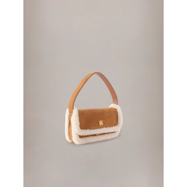 Amiri Shearling Millie Bag in Sand, view 3 | Shoulder & Crossbody Bags | Coveti
