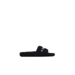 Amiri Shearling Slide in Black | Flip Flops & Slides | Coveti