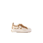 Amiri Shearling Stars Court Low Sneakers in Tan | Sneakers | Coveti