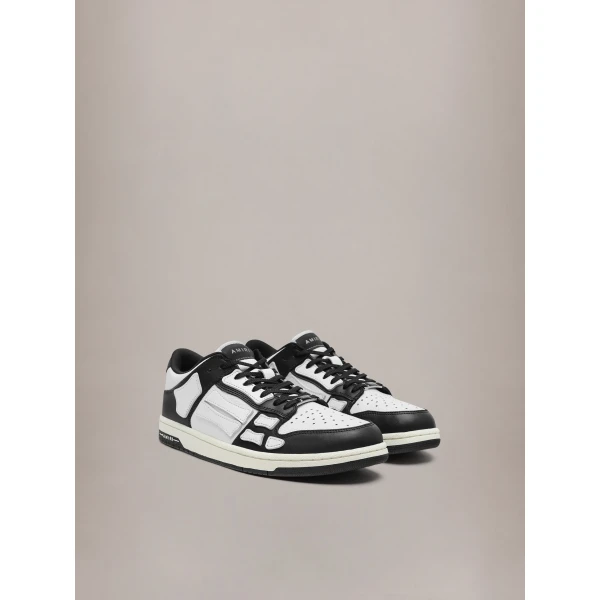 Amiri Skel-Top Low Sneakers in Black White, view 2 | Sneakers | Coveti