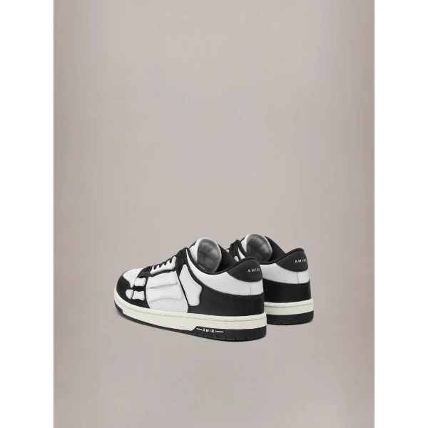 Amiri Skel-Top Low Sneakers in Black White, view 4 | Sneakers | Coveti