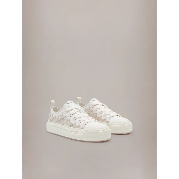 Amiri Stars Court Low Sneakers in Alabaster, view 2 | Sneakers | Coveti