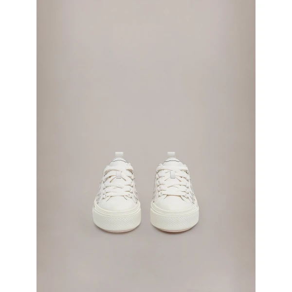 Amiri Stars Court Low Sneakers in Alabaster, view 3 | Sneakers | Coveti