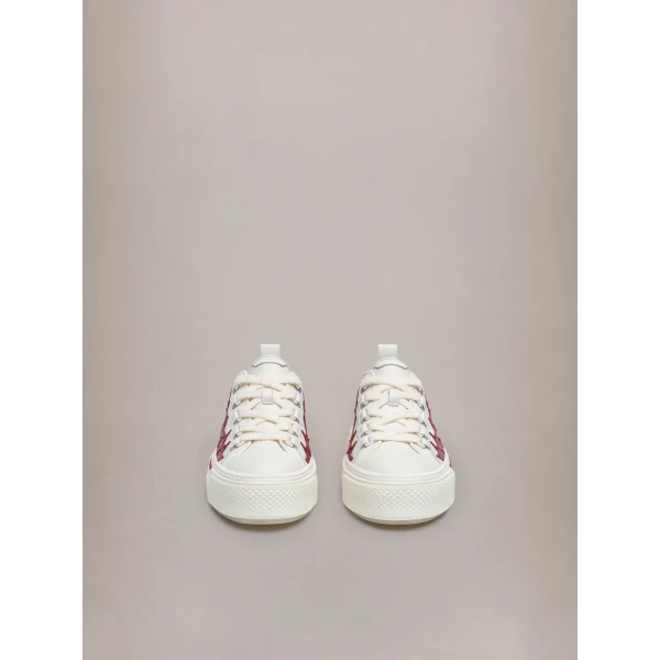 Amiri Stars Court Low Sneakers in Deep Red, view 3 | Sneakers | Coveti