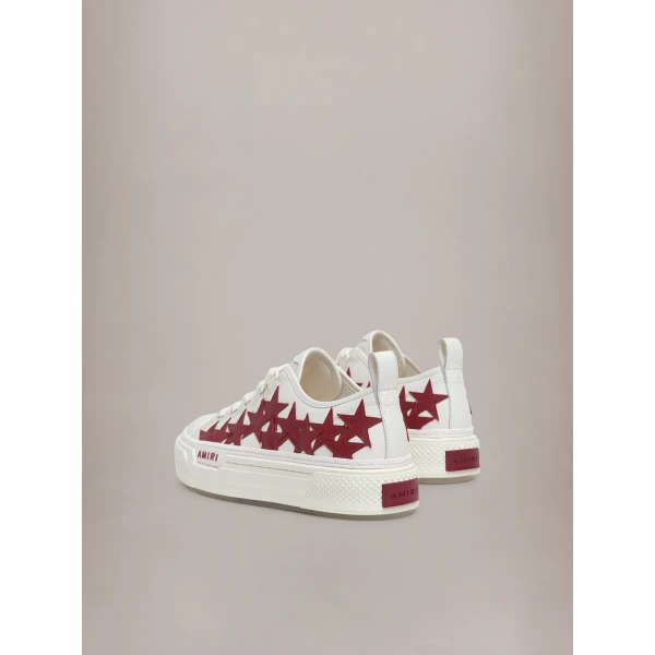 Amiri Stars Court Low Sneakers in Deep Red, view 4 | Sneakers | Coveti