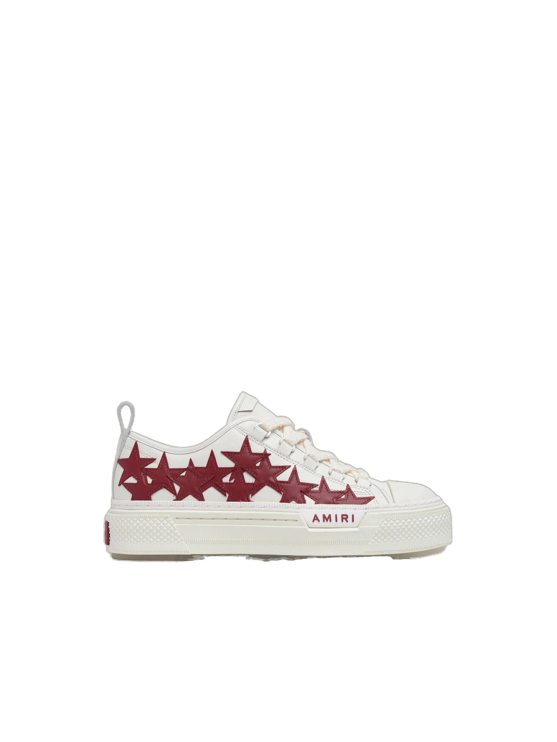 Amiri Stars Court Low Sneakers in Deep Red Amiri Stars Court Low Sneakers in Deep Red | Sneakers | Coveti