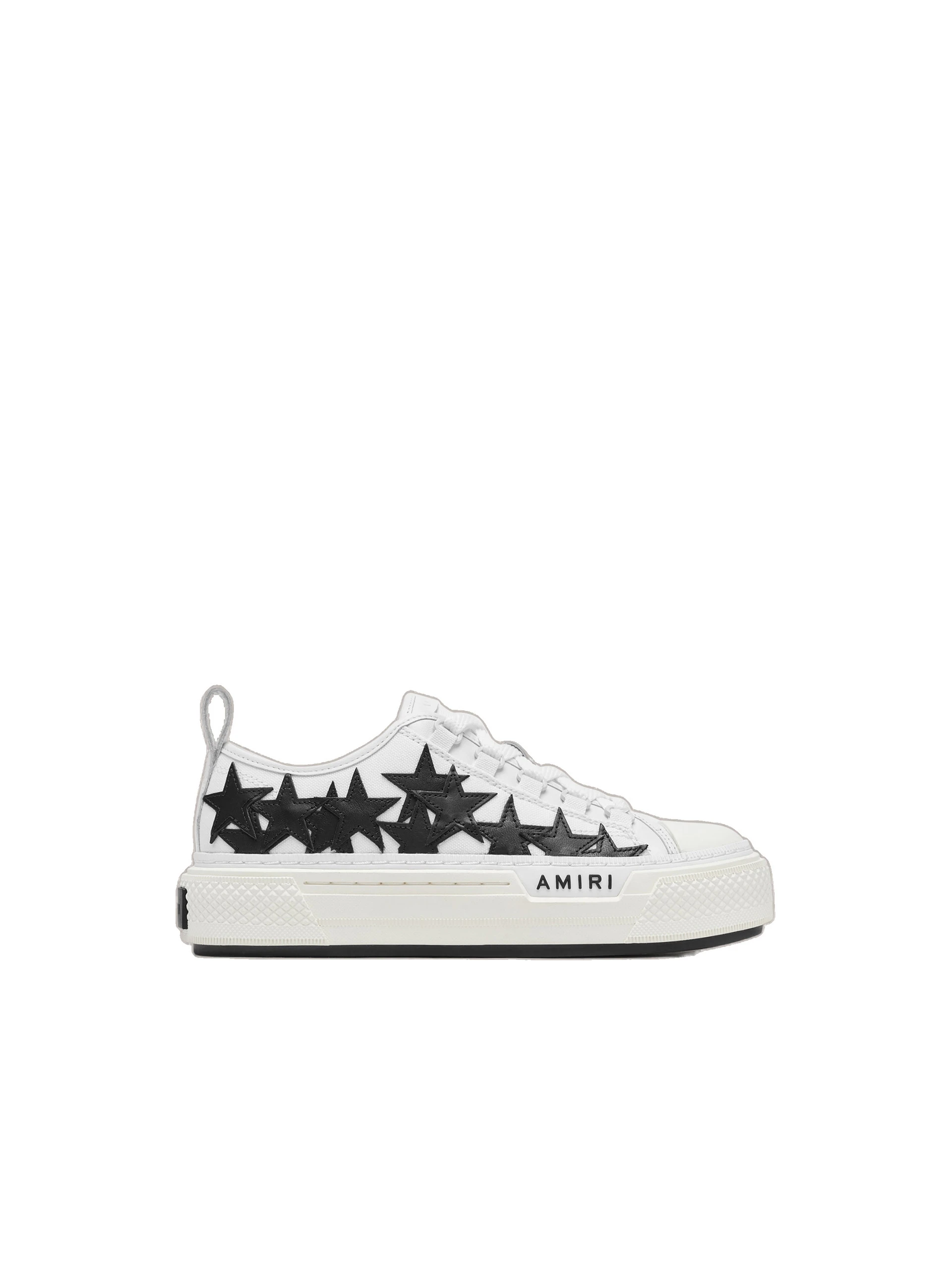 Amiri Stars Court Low Sneakers in White Black Amiri Stars Court Low Sneakers in White Black | Sneakers | Coveti