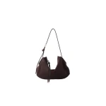 Amiri Suede Baby Biscotto Bag in Dark Brown | Shoulder & Crossbody Bags | Coveti