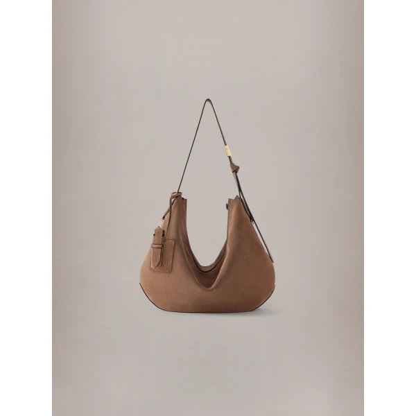 Amiri Suede Biscotto Shoulder Bag in Brown, view 2 | Shoulder & Crossbody Bags | Coveti