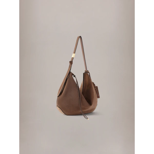 Amiri Suede Biscotto Shoulder Bag in Brown, view 3 | Shoulder & Crossbody Bags | Coveti