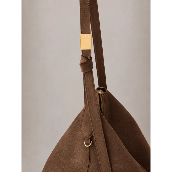 Amiri Suede Biscotto Shoulder Bag in Brown, view 4 | Shoulder & Crossbody Bags | Coveti